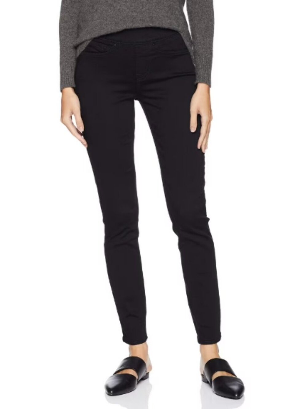 Levi's Pull On Skinny Jeans Stretch Elastic Waist Jegging Black Size 10S W30 L28